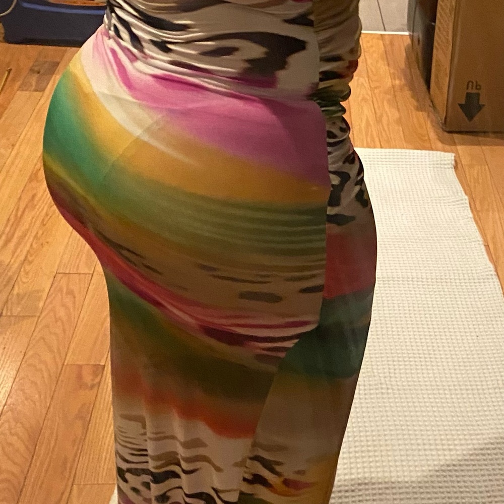 Omg 🤩 head turning brand new w/tags Rise up halter maxi dress from F.N 4 woman - Picture 2 of 13